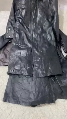 90s Vintage Leather Long Trench Coats/Jackets - 07 Pcs