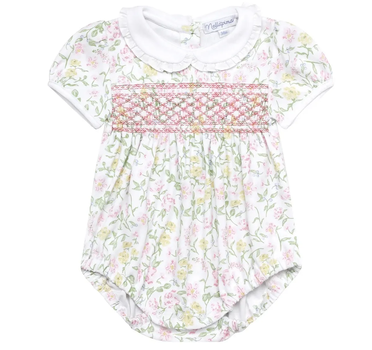 Berry Wildflowers Pima Smocked Bubble