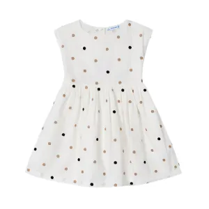 Embroidered Polka Dot Dress