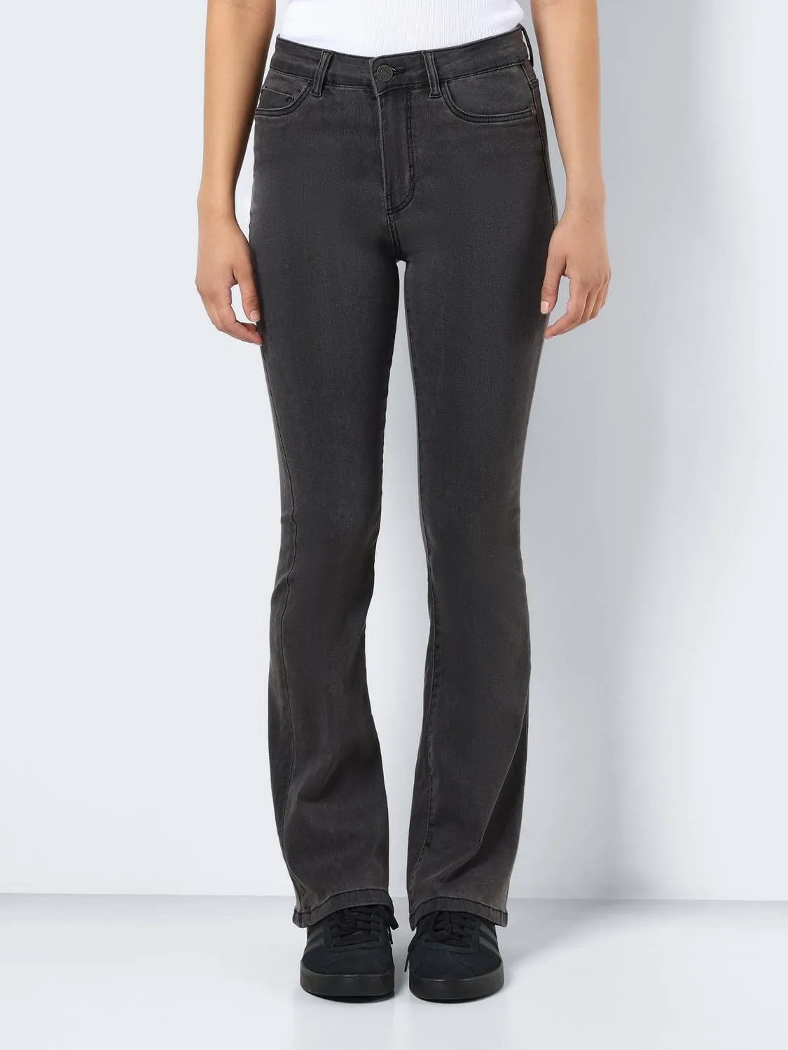 Flare Jeans Grey Denim - Sallie - Noisy May