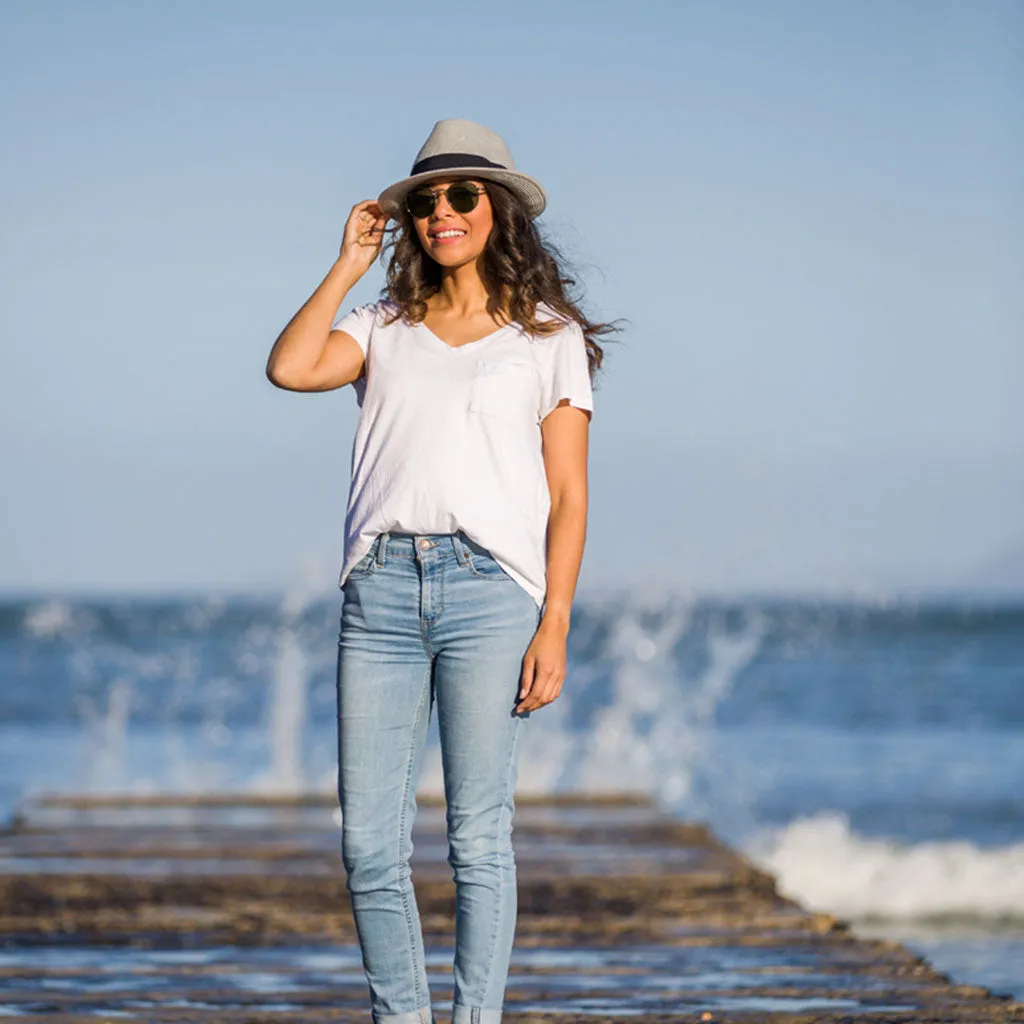 Harley Trilby Sun Hat Light Grey