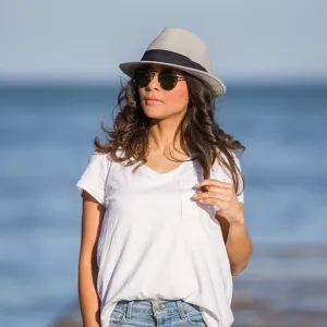Harley Trilby Sun Hat Light Grey