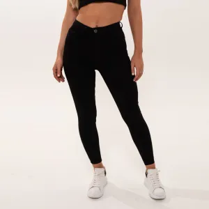 High Waisted Skinny Jeans - Black Non Ripped (SAMPLE)