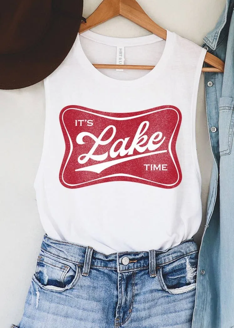 ITS LAKE TIME GRAPHIC TANK TOP