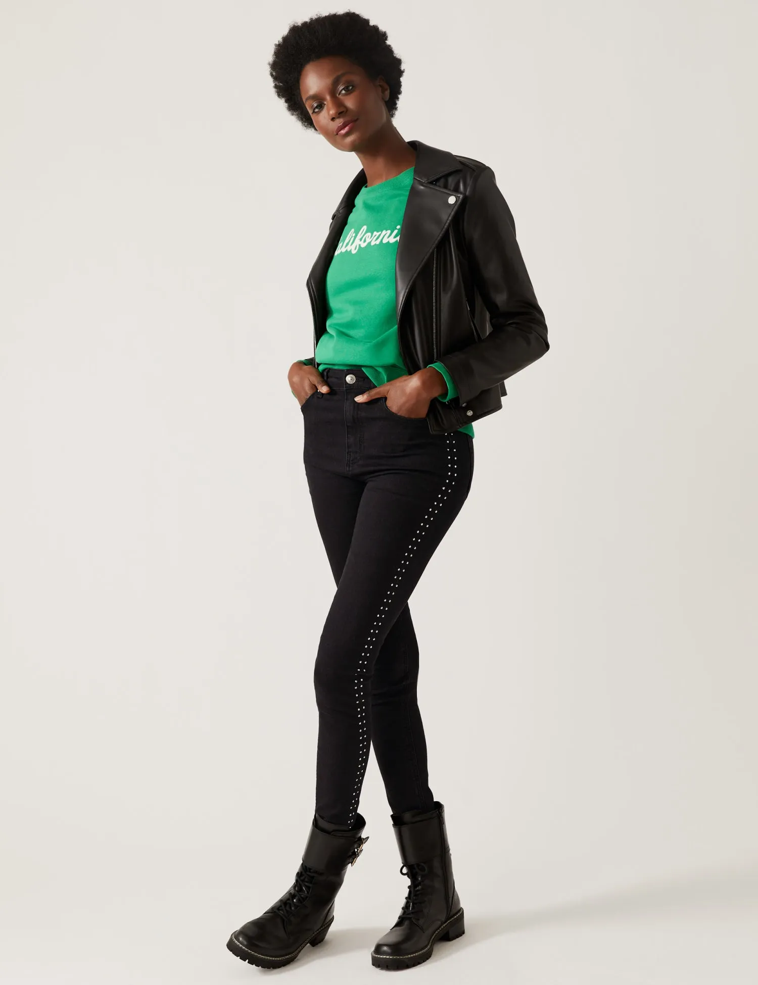 Ivy High Waisted Skinny Ankle Grazer Jeans
