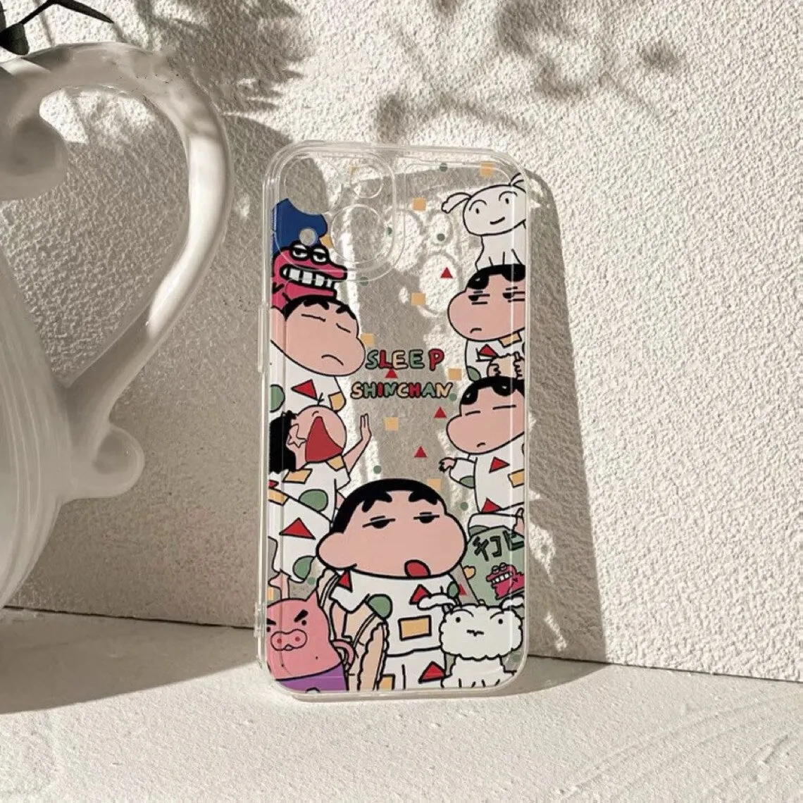 Japanese Cartoon Pajamas Sleepy Crayon Boy iPhone Case 6 7 8 PLUS SE2 XS XR X 11 12 13 14 15 Pro Promax 12mini 13mini