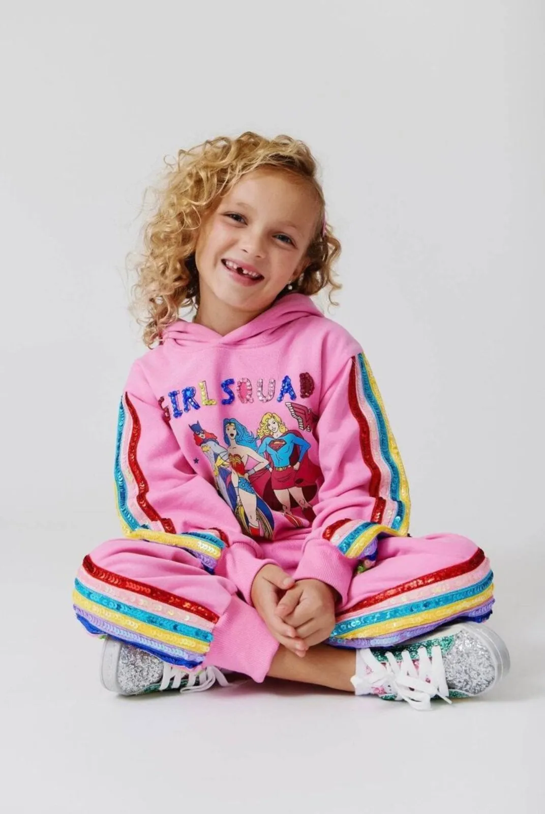 Lola and The Boys Wonder Woman Girls Squad Lounge Set