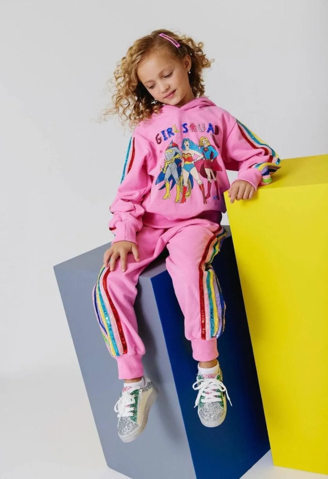 Lola and The Boys Wonder Woman Girls Squad Lounge Set