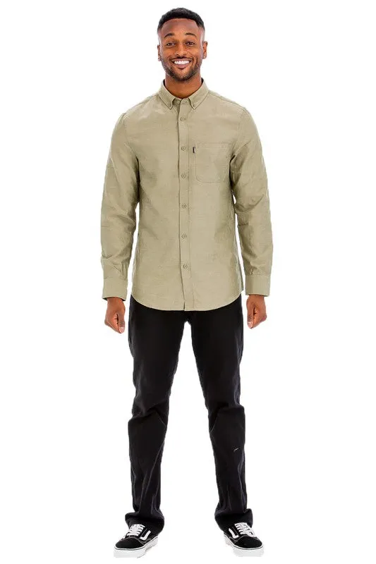 LONG SLEEVE BUTTON UP SHIRT