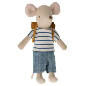 Maileg Toys Mouse Family Big Brother Tricycle With Bag and Magnetic Hands