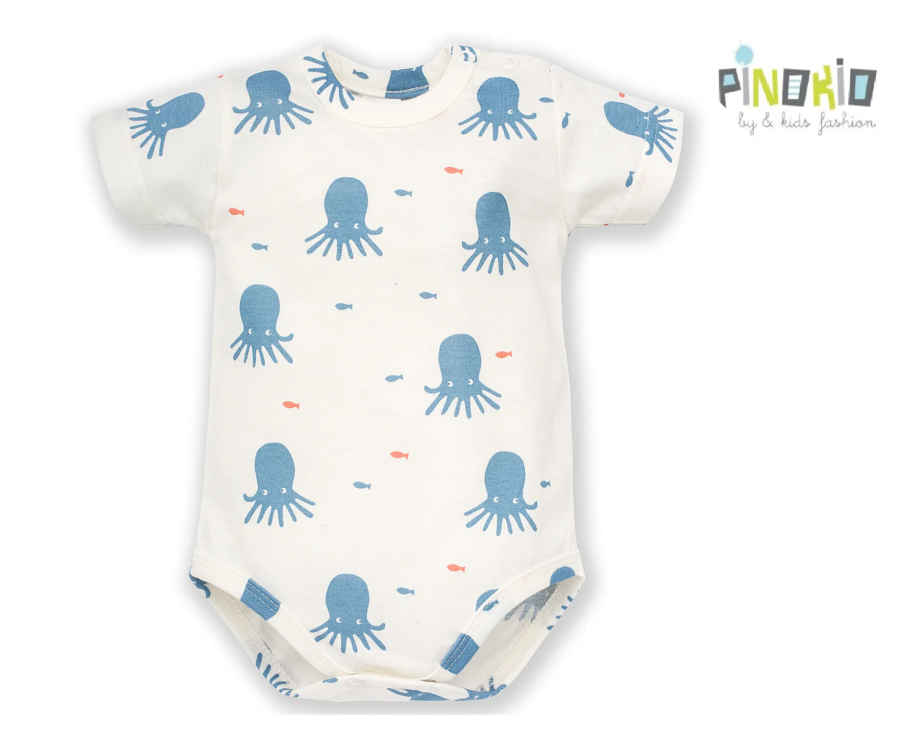 PINOKIO Baby Bodysuit Short Sleeve Octopus (3-12mths)