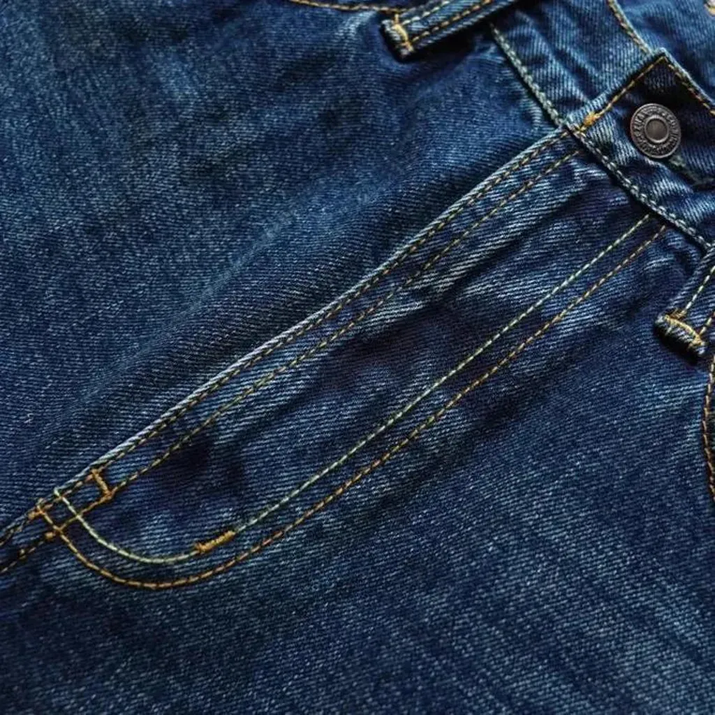 Selvedge high-waist jeans
 for men