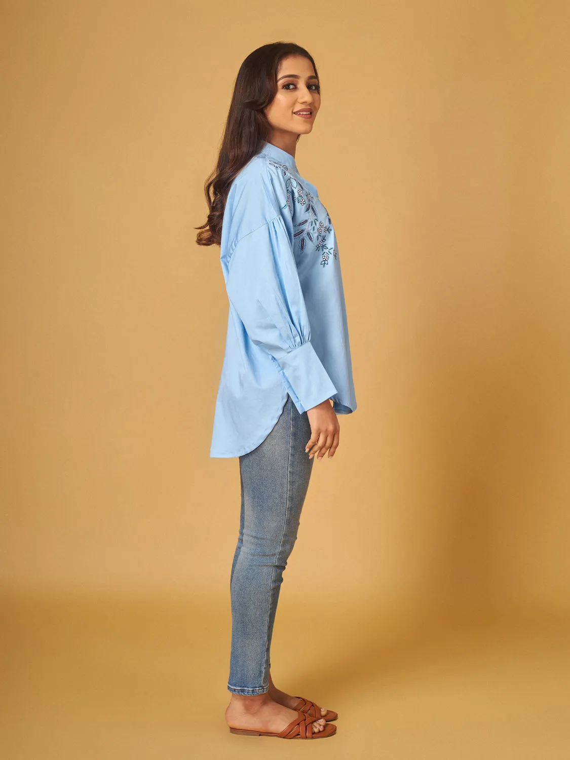 Skyride Pure Cotton Embroidered Shirts