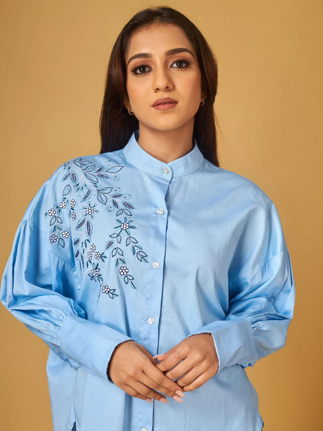 Skyride Pure Cotton Embroidered Shirts