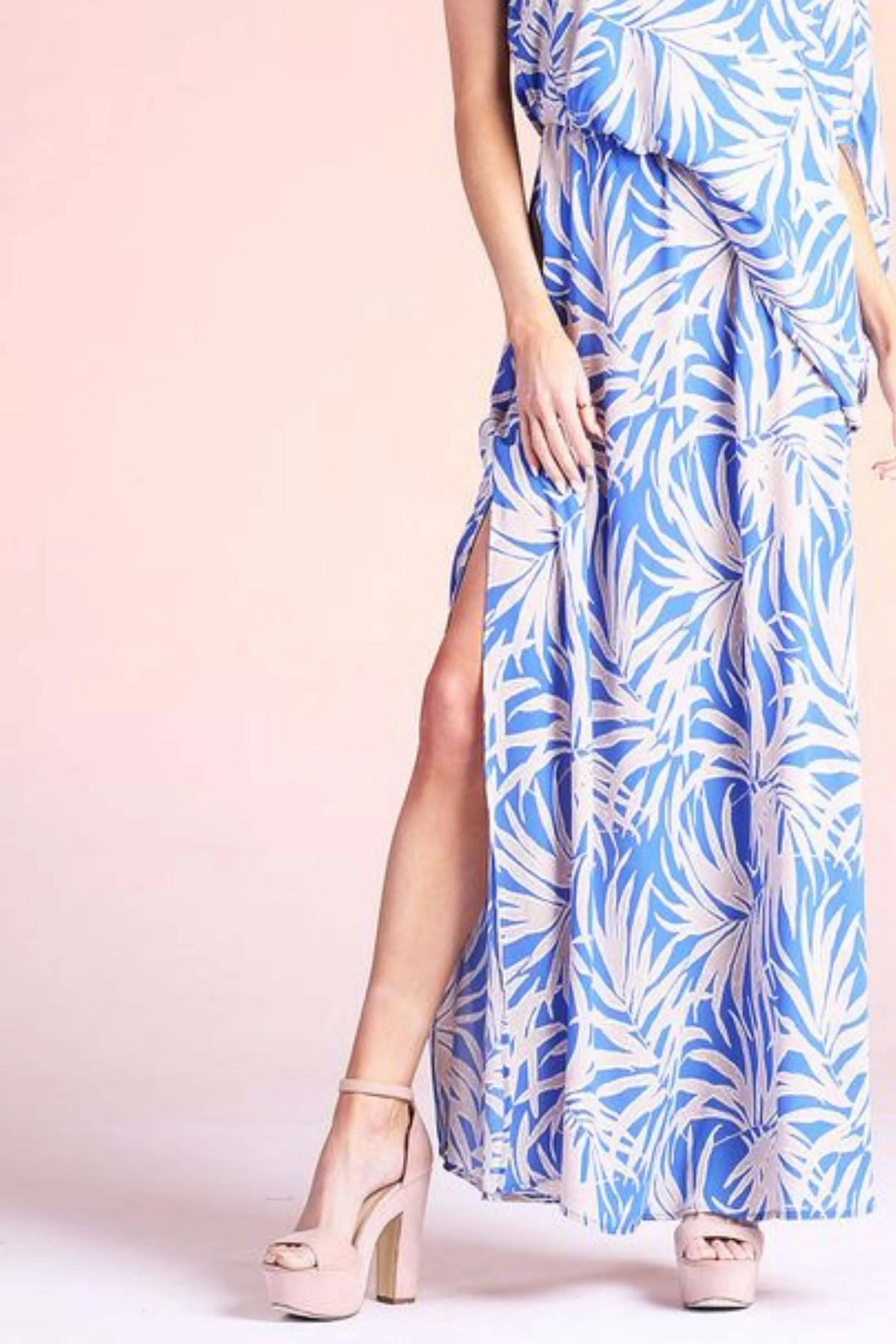 SLOUCHY ONE SHOULDER MAXI DDRESS