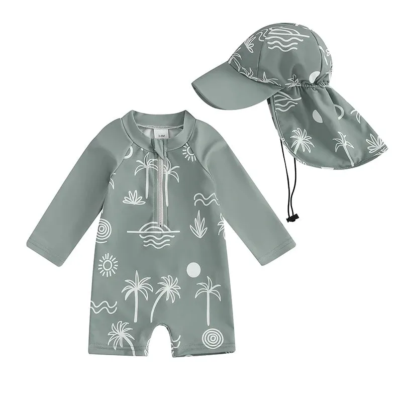 Toddler Boys Rash Guard Swimsuit