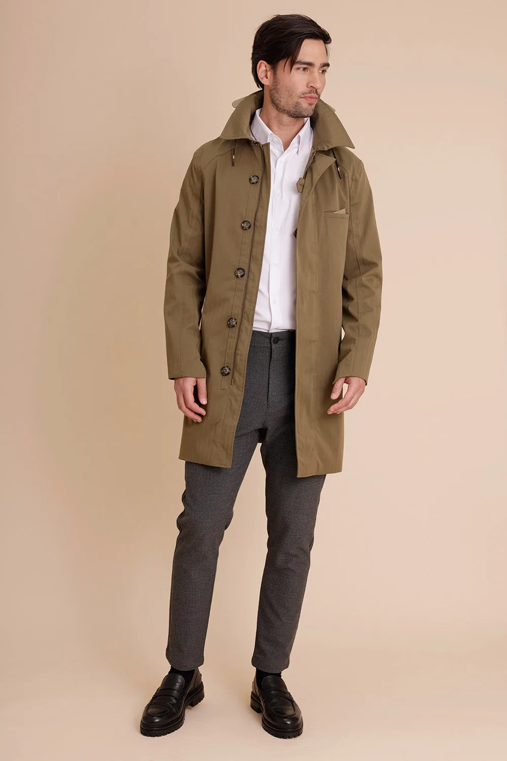 Waterproof Men's Trenchcoat - Green