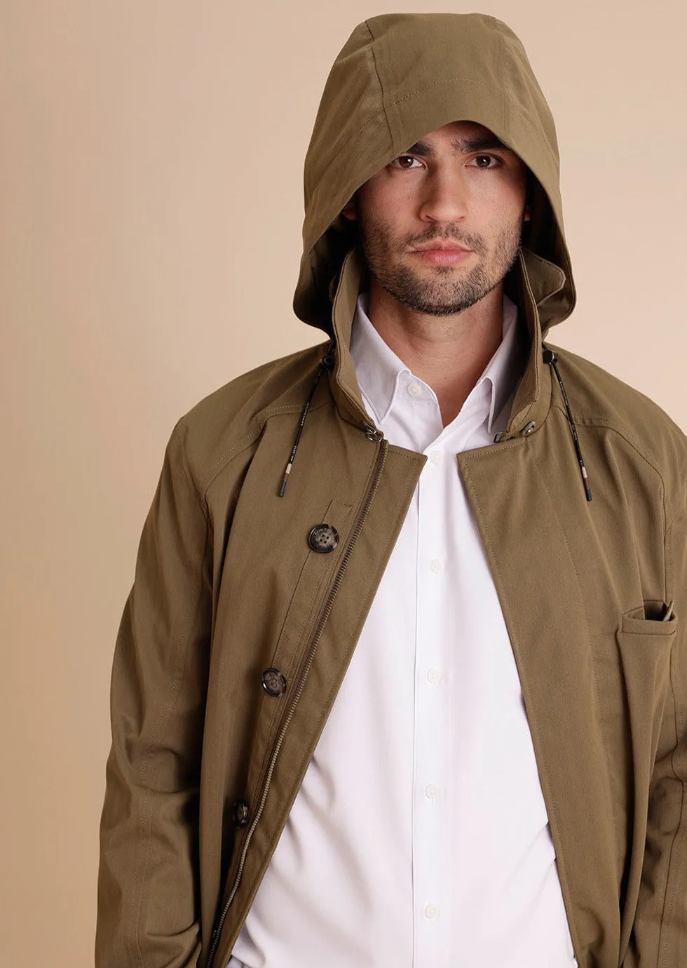 Waterproof Men's Trenchcoat - Green