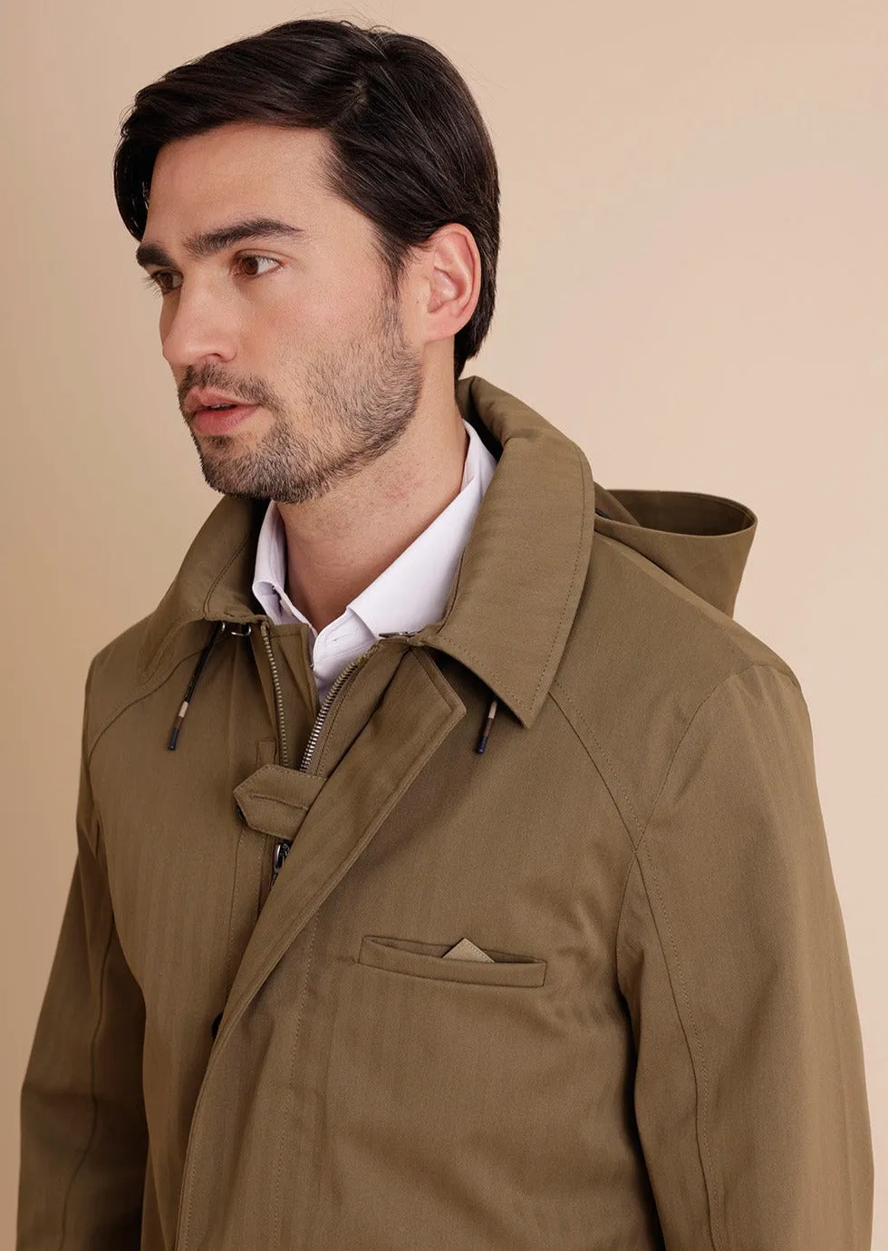 Waterproof Men's Trenchcoat - Green