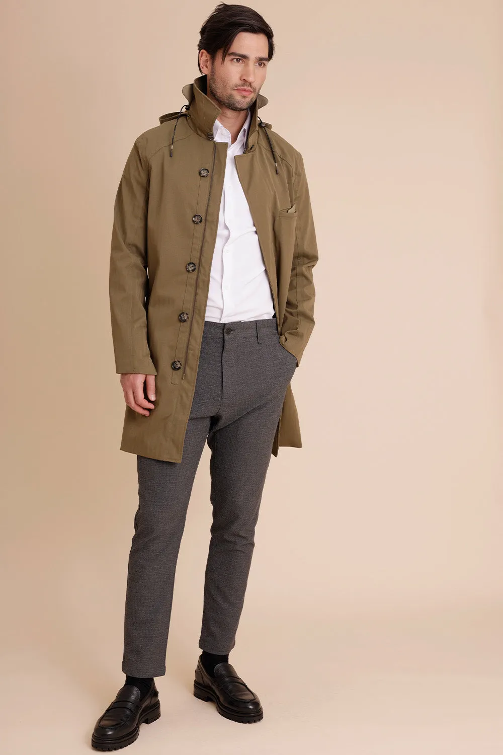 Waterproof Men's Trenchcoat - Green