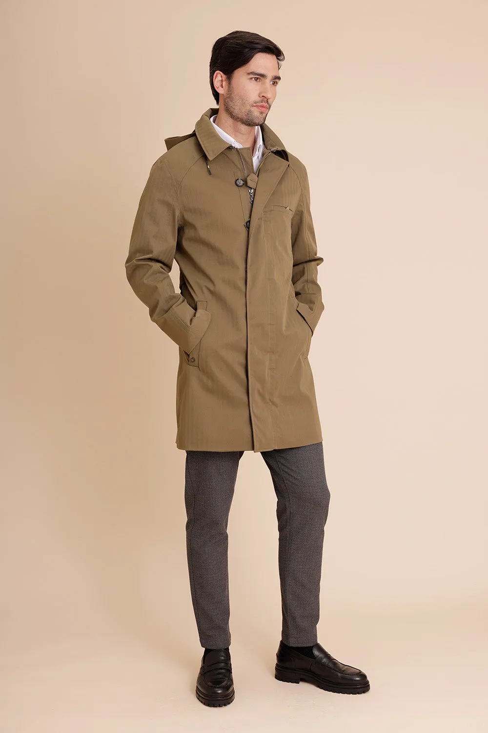 Waterproof Men's Trenchcoat - Green