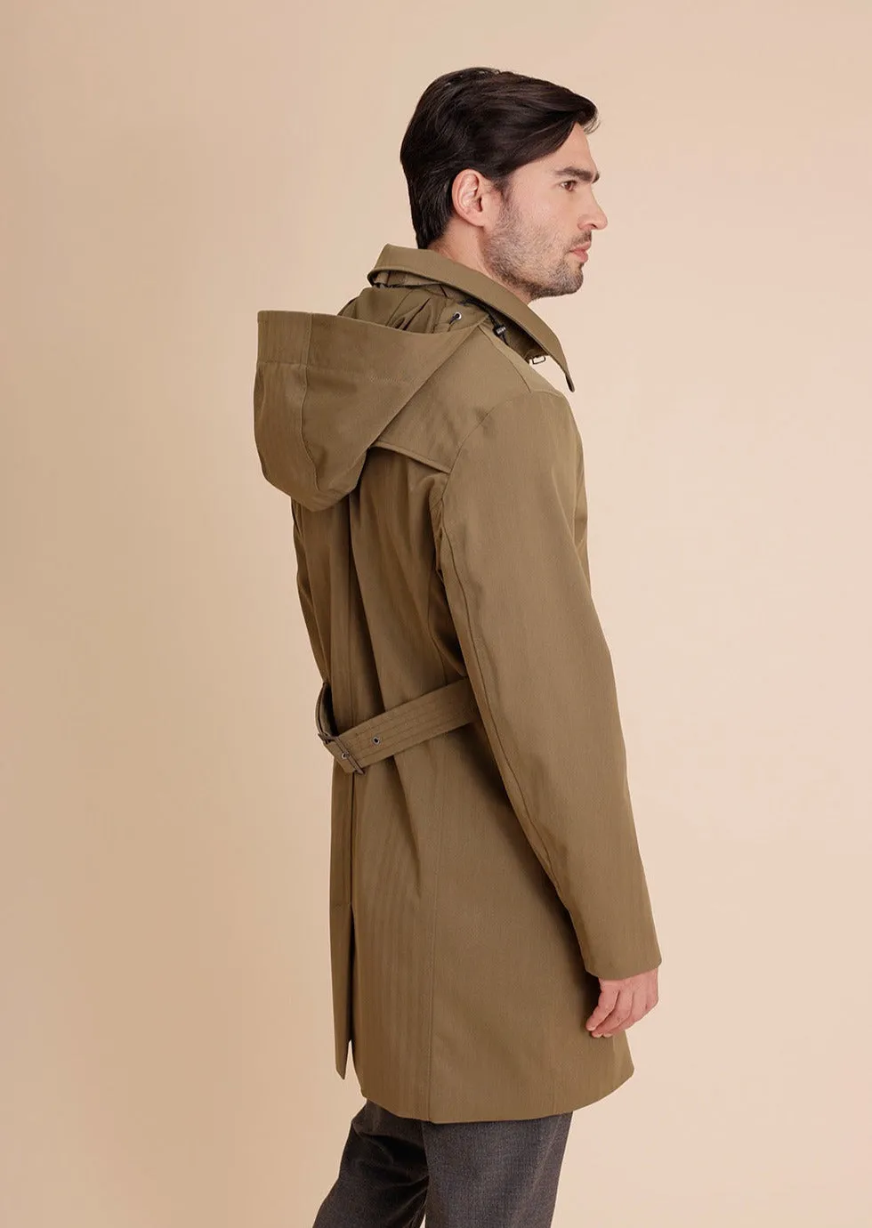Waterproof Men's Trenchcoat - Green