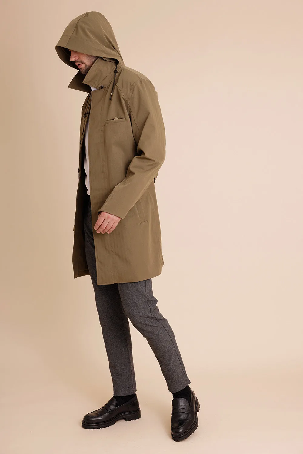 Waterproof Men's Trenchcoat - Green